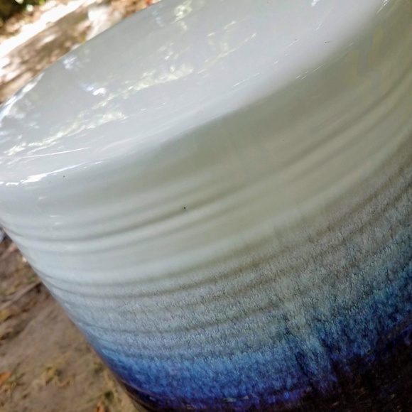 Indigo Blue and White Ceramic Garden Stool NWT - Picture 2 of 2